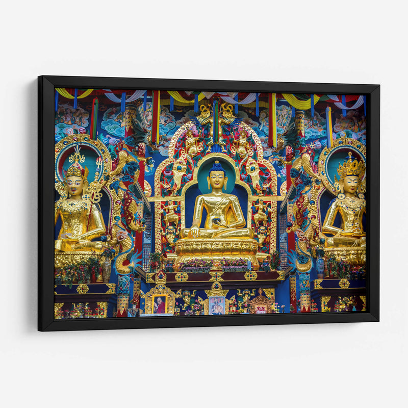 Templo Dorado del Monasterio Namdroling | Cuadro decorativo de Canvas Lab