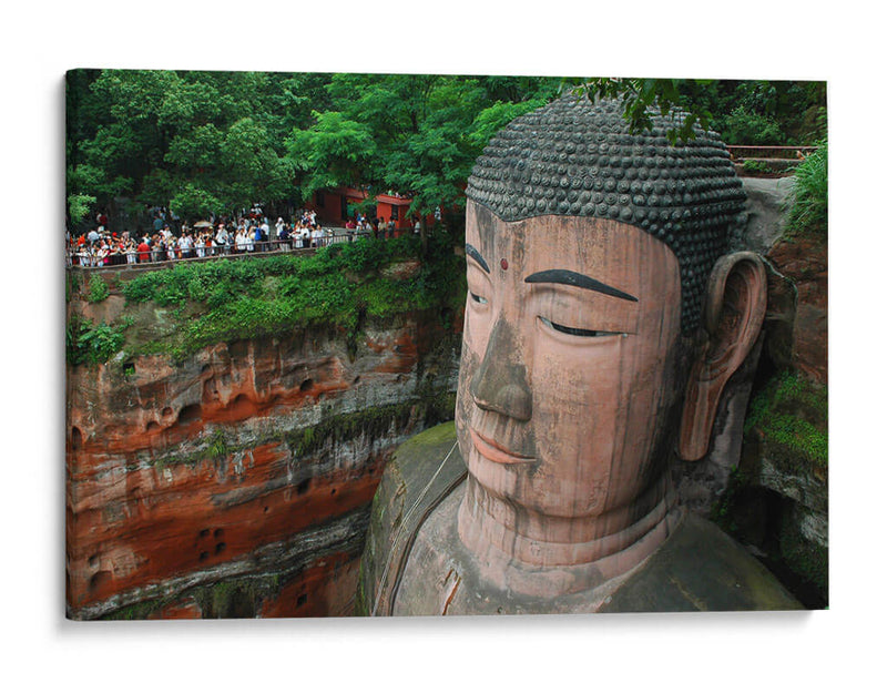 Cabeza del gran Buda de Leshan | Cuadro decorativo de Canvas Lab