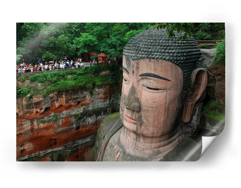 Cabeza del gran Buda de Leshan | Cuadro decorativo de Canvas Lab