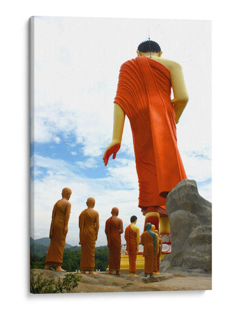 Estatua andante de Buda | Cuadro decorativo de Canvas Lab