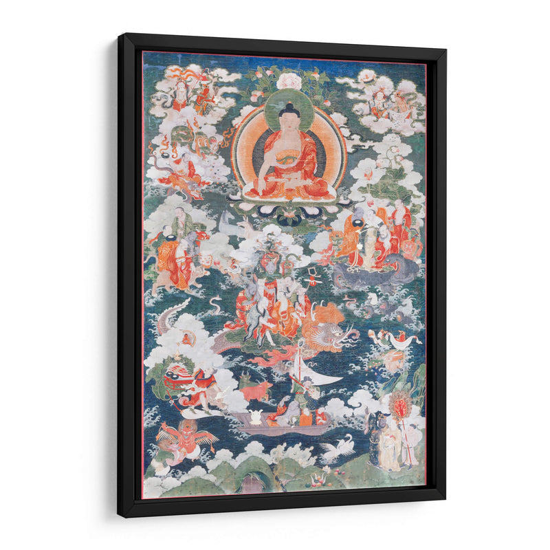 Buda Shakyamuni y los dieciocho Arhats | Cuadro decorativo de Canvas Lab