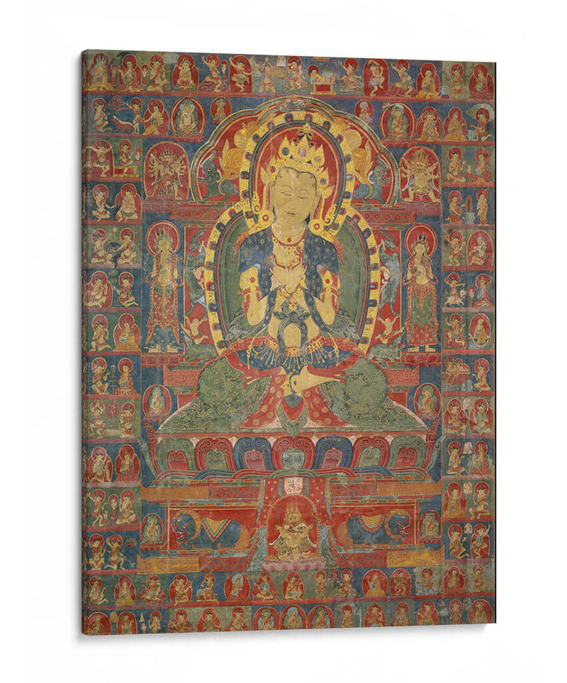 Buda Vajradhara con ochenta y cinco Mahasiddhas | Cuadro decorativo de Canvas Lab