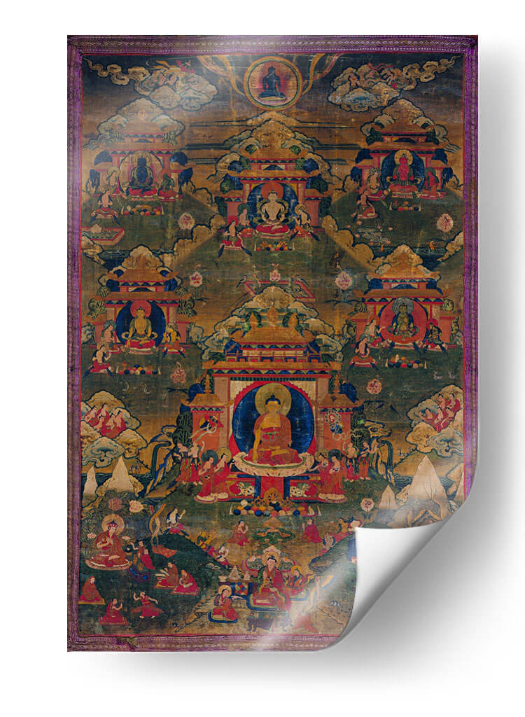 Cinco Budas Tathagata de sabiduría | Cuadro decorativo de Canvas Lab