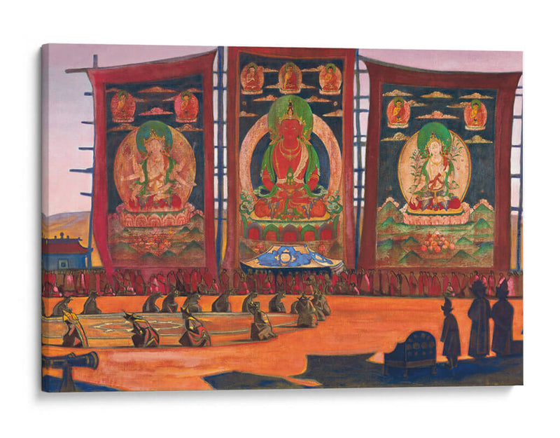 Ceremonia religiosa Tsam de Mongolia - Nicholas Roerich | Cuadro decorativo de Canvas Lab