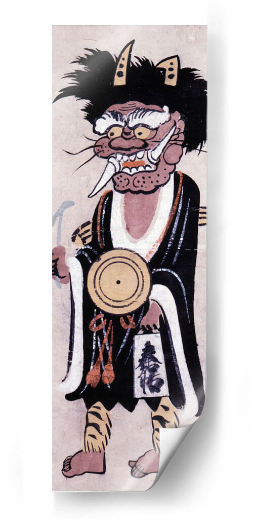 Otsu-e: Oración de un demonio a Buda | Cuadro decorativo de Canvas Lab