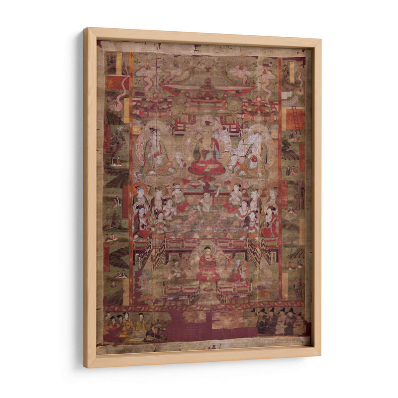 Paraíso de Shakyamuni, con ilustraciones de episodios del Sutra Baoen | Cuadro decorativo de Canvas Lab