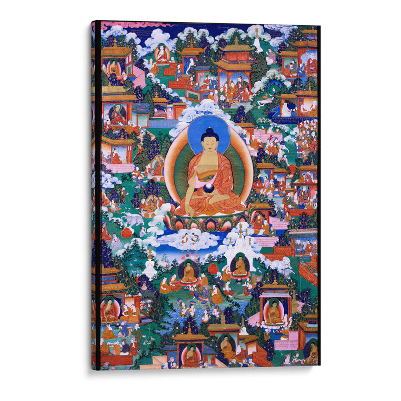 Buda Shakyamuni con escenas legendarias de Avadana | Cuadro decorativo de Canvas Lab