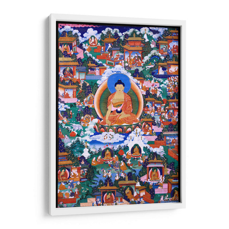 Buda Shakyamuni con escenas legendarias de Avadana | Cuadro decorativo de Canvas Lab