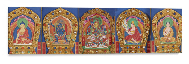 Canon budista del dragón tibetano (imágenes de figuras sagradas budistas) | Cuadro decorativo de Canvas Lab