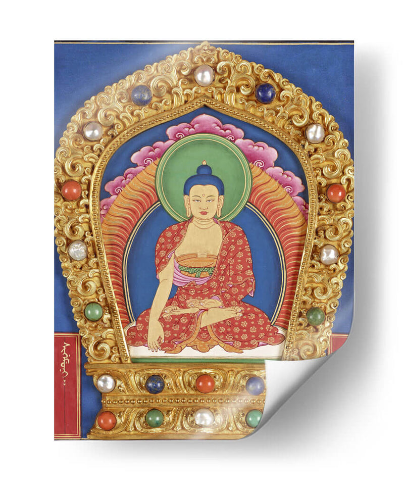 Canon budista del dragón tibetano (Imágenes de figuras sagradas budistas-Śākyamuni) | Cuadro decorativo de Canvas Lab