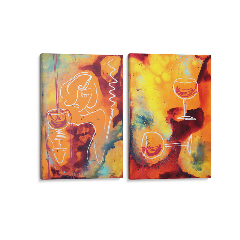 Las copas de ayer - Set de 2 - Alba Derbez - Cuadro decorativo | Canvas Lab