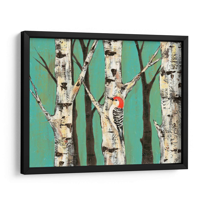 Birch Grove En Teal Ii - Jade Reynolds | Cuadro decorativo de Canvas Lab