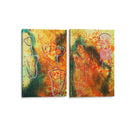 Las flores y la silla - Set de 2 - Alba Derbez - Cuadro decorativo | Canvas Lab