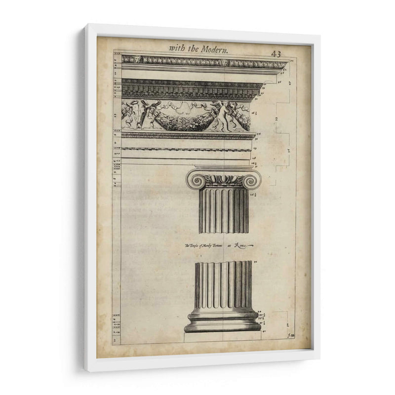 Arquitectura Antigua Iii - John Evelyn | Cuadro decorativo de Canvas Lab