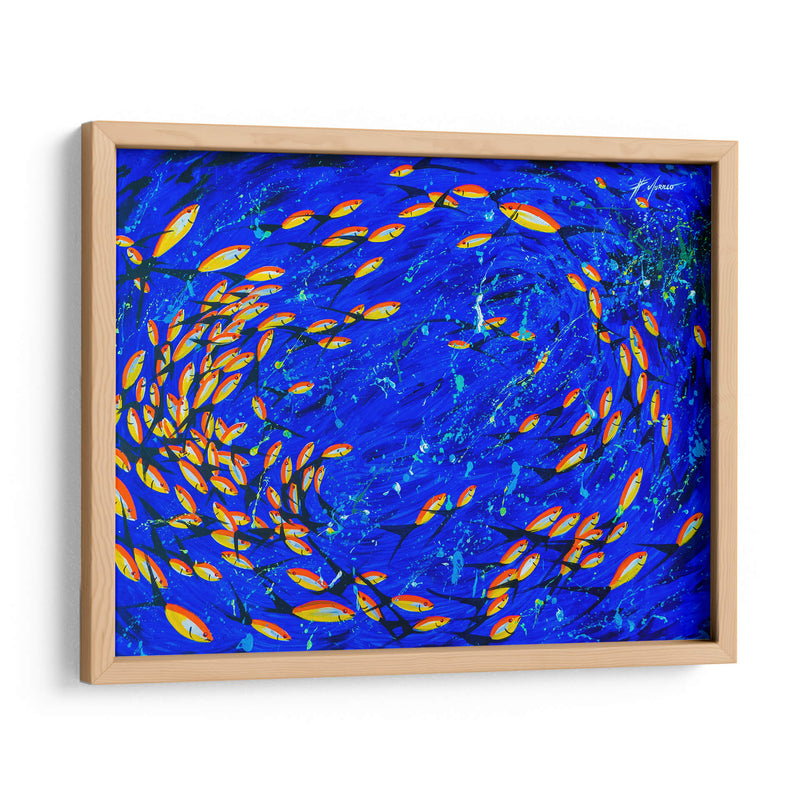 Banco de peces naranjas | Cuadro decorativo de Canvas Lab