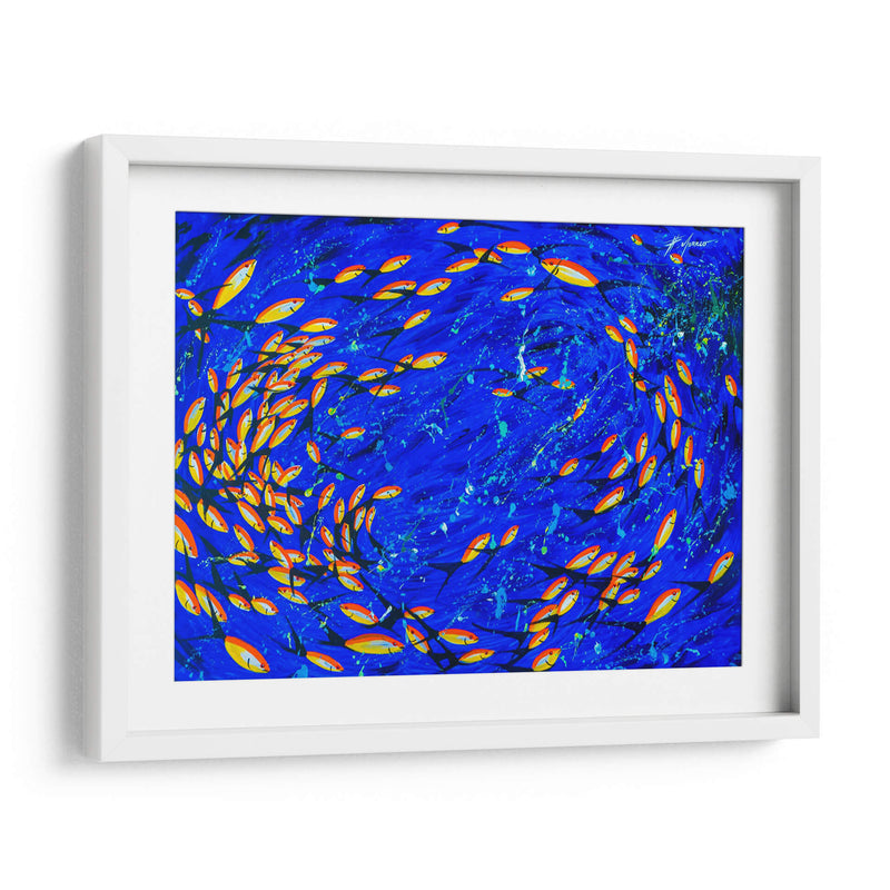 Banco de peces naranjas | Cuadro decorativo de Canvas Lab