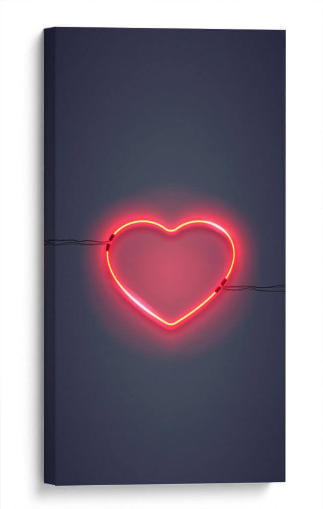 Corazón neón | Cuadro decorativo de Canvas Lab