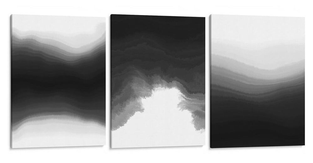Neblina negra - Set de 3 - Marmolista - Cuadro decorativo | Canvas Lab