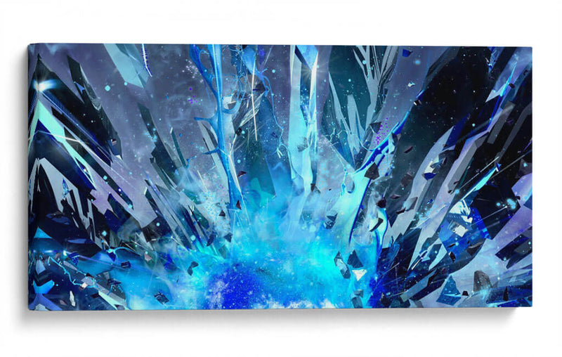 Explosión del cristal azul | Cuadro decorativo de Canvas Lab