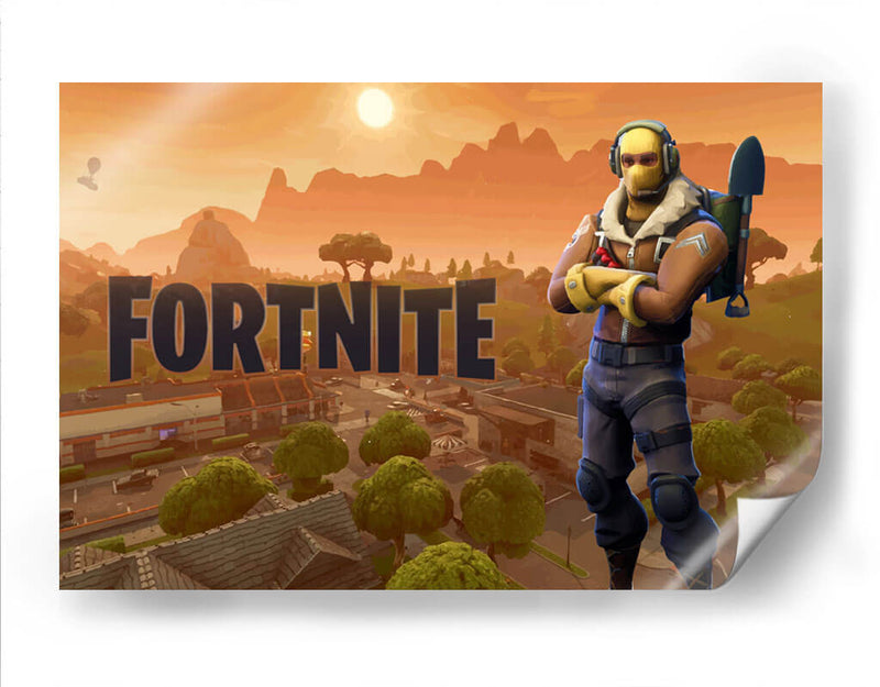 Fortnite orange sky | Cuadro decorativo de Canvas Lab