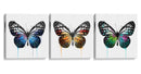 Mariposas de colores - Set de 3 - Hue Art - Cuadro decorativo | Canvas Lab