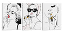 Fashionista lines - Set de 3 - Line Art - Cuadro decorativo | Canvas Lab