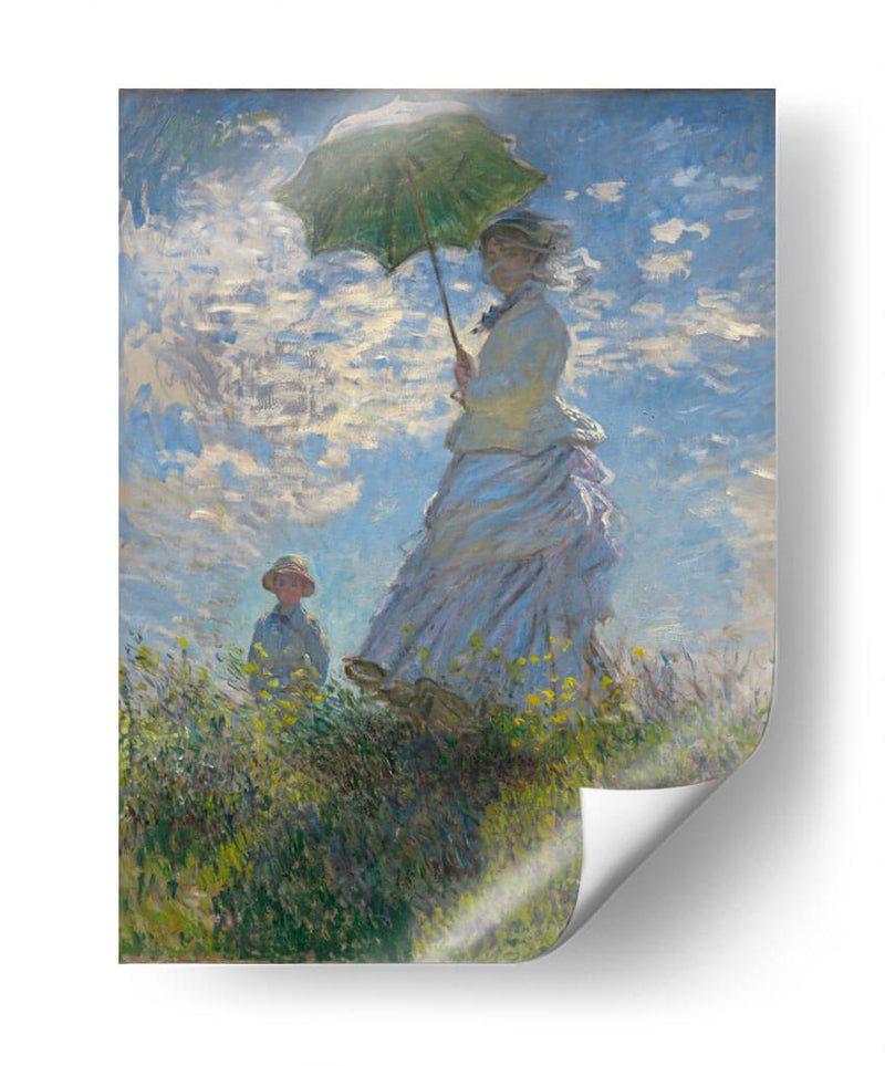 Mujer con sombrilla - Claude Monet | Cuadro decorativo de Canvas Lab