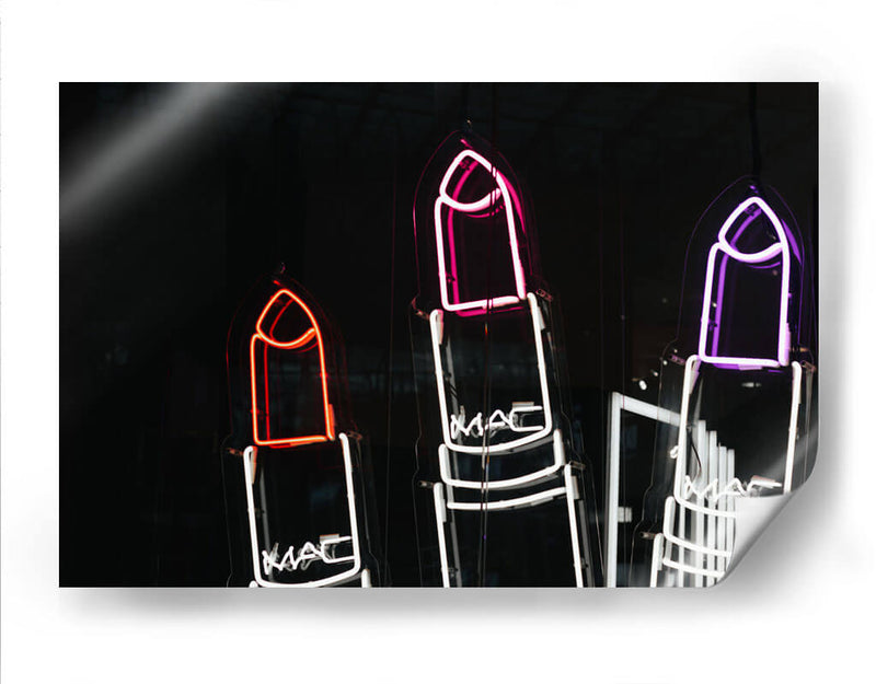 Neon lipsticks | Cuadro decorativo de Canvas Lab