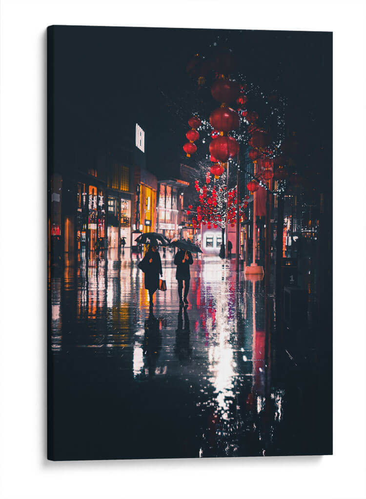 Paseo bajo la lluvia | Cuadro decorativo de Canvas Lab