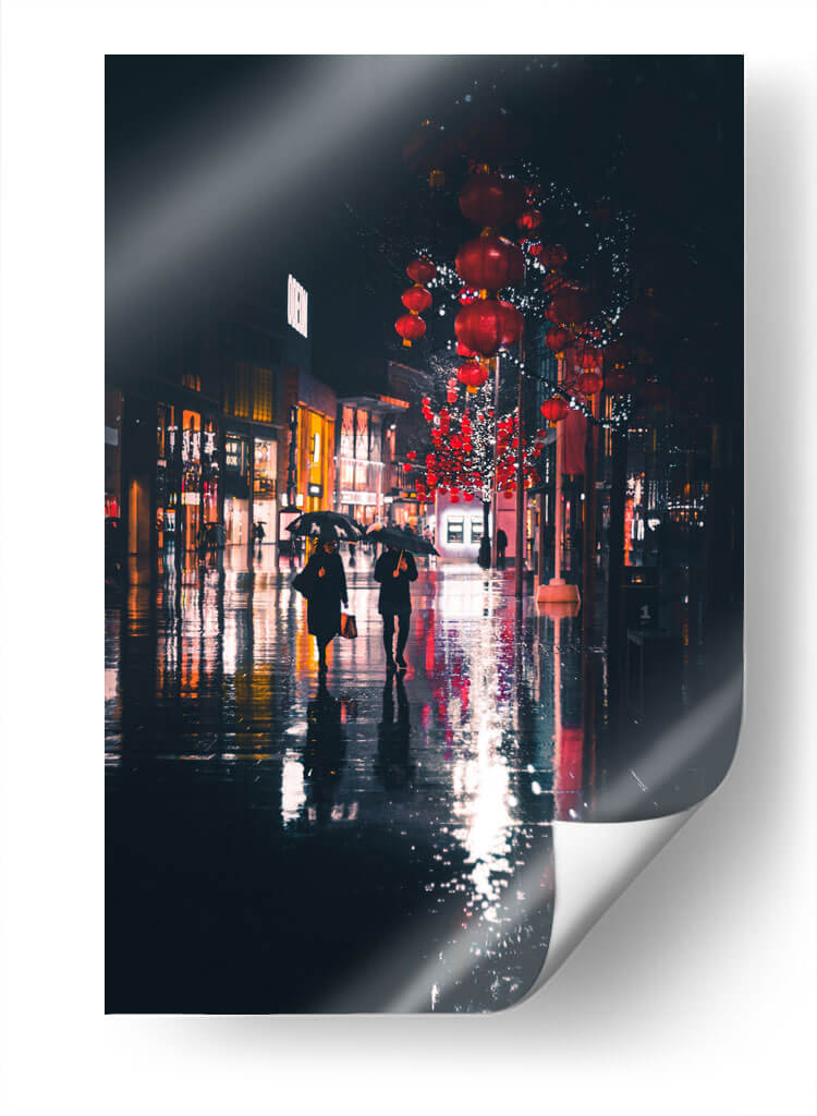 Paseo bajo la lluvia | Cuadro decorativo de Canvas Lab
