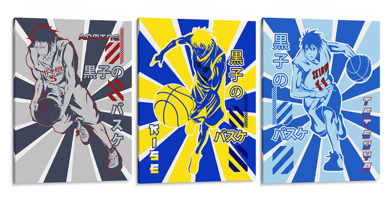 Basketball animé - Set de 3 - Roge I. Luis - Cuadro decorativo | Canvas Lab