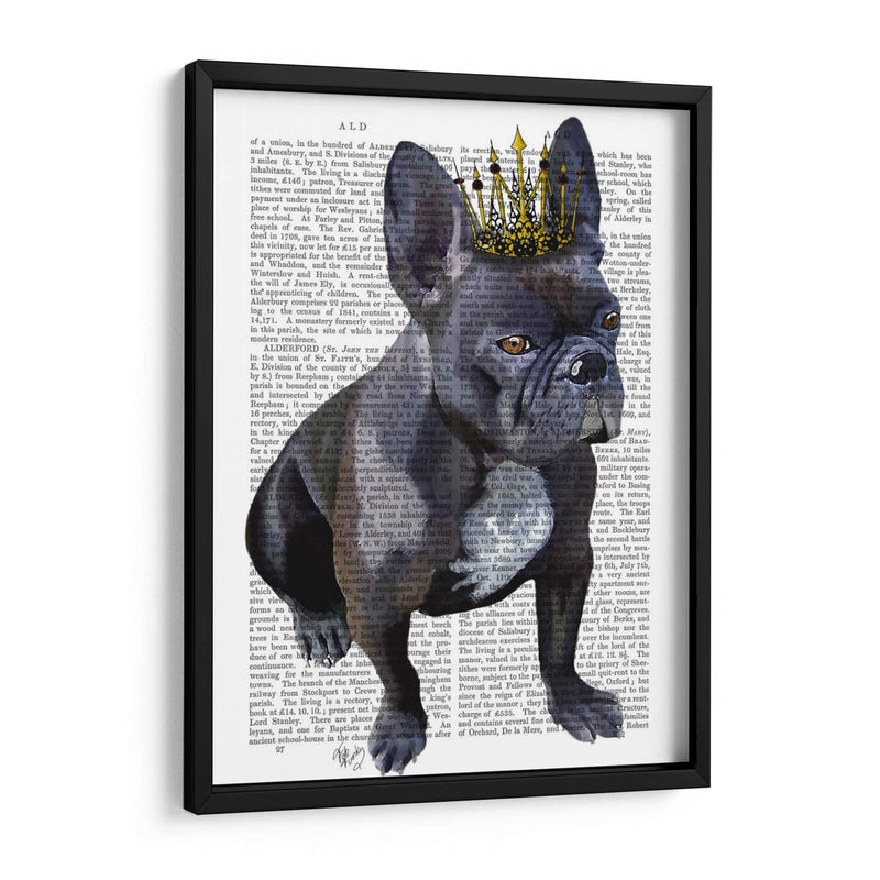 Bulldog Francés Rey - Fab Funky | Cuadro decorativo de Canvas Lab