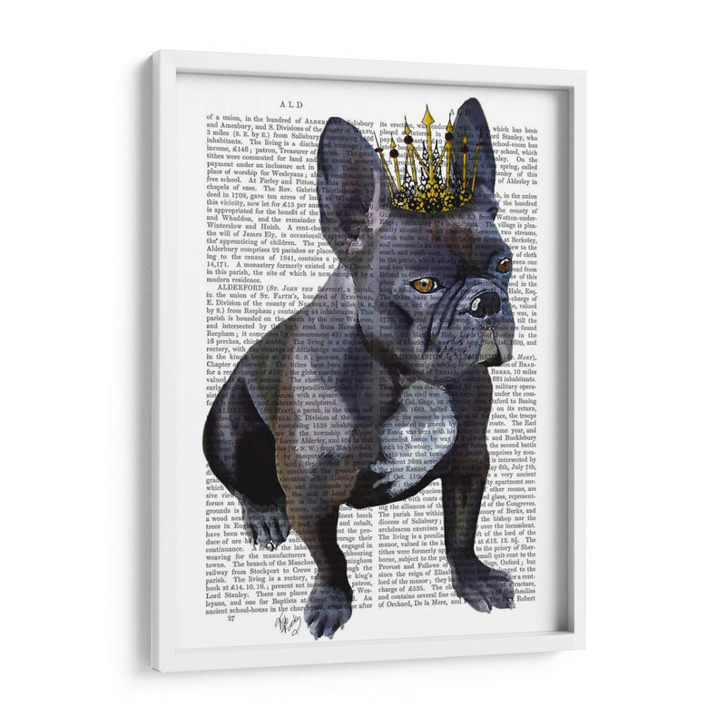 Bulldog Francés Rey - Fab Funky | Cuadro decorativo de Canvas Lab