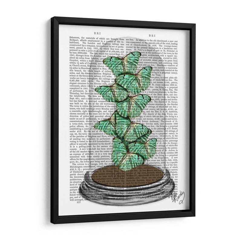 Mariposas Verdes En Bell Jarr - Fab Funky | Cuadro decorativo de Canvas Lab