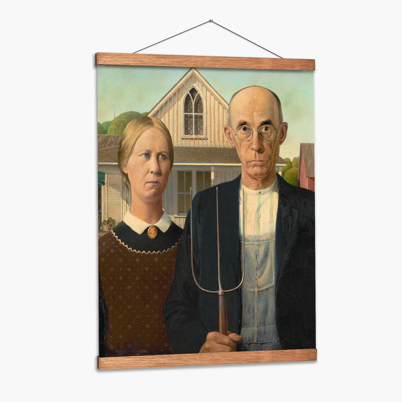 American Gothic - Grant DeVolson Wood | Cuadro decorativo de Canvas Lab