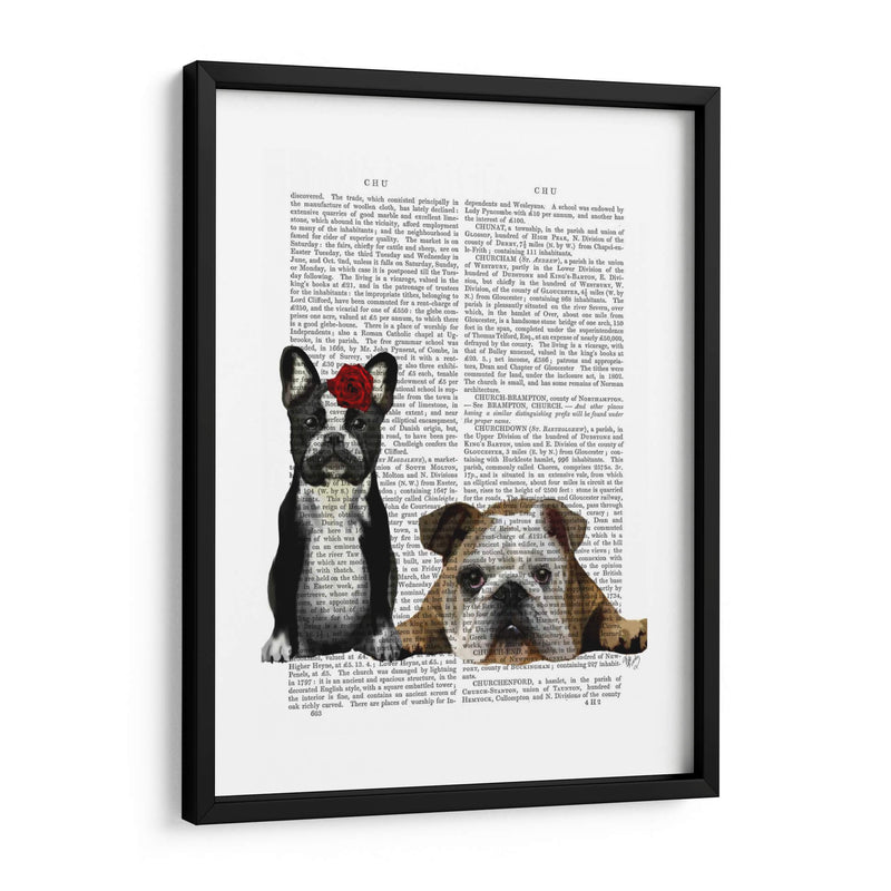 Bulldog Francés E Inglés Bulldog - Fab Funky | Cuadro decorativo de Canvas Lab