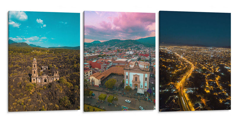 Vistas de Michoacán - Set de 3 - Luis Fernando García Cortez - Cuadro decorativo | Canvas Lab