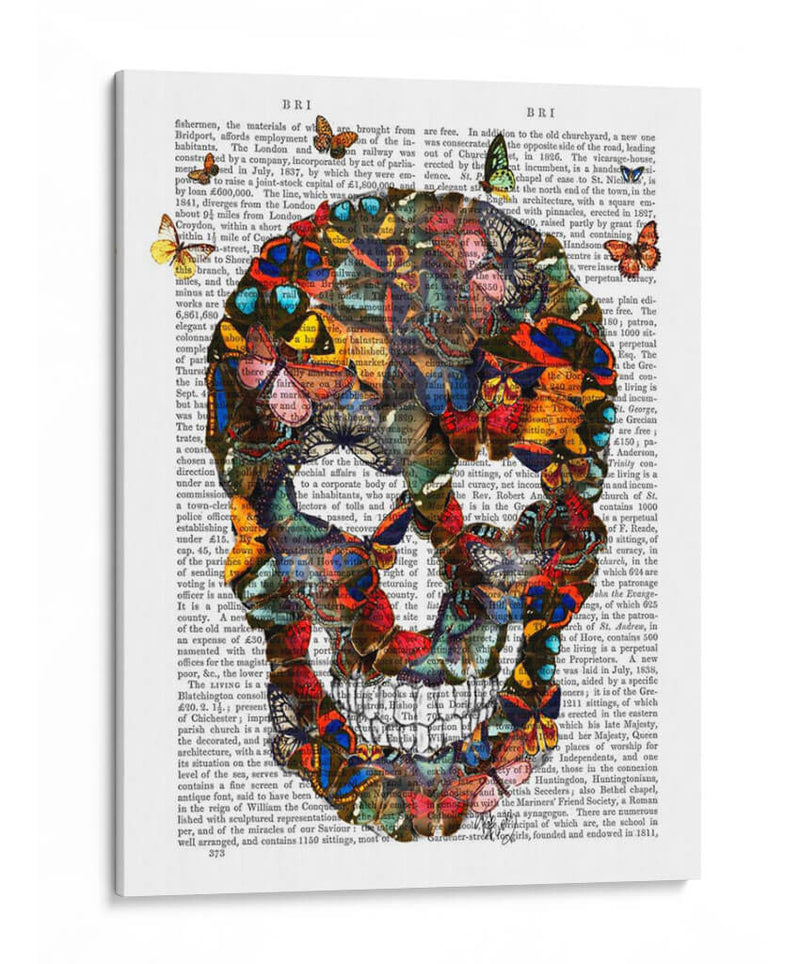 Cráneo De Mariposa - Fab Funky | Cuadro decorativo de Canvas Lab
