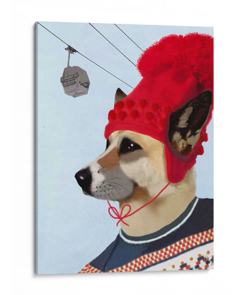 Perro En Suéter De Esquí - Fab Funky | Cuadro decorativo de Canvas Lab