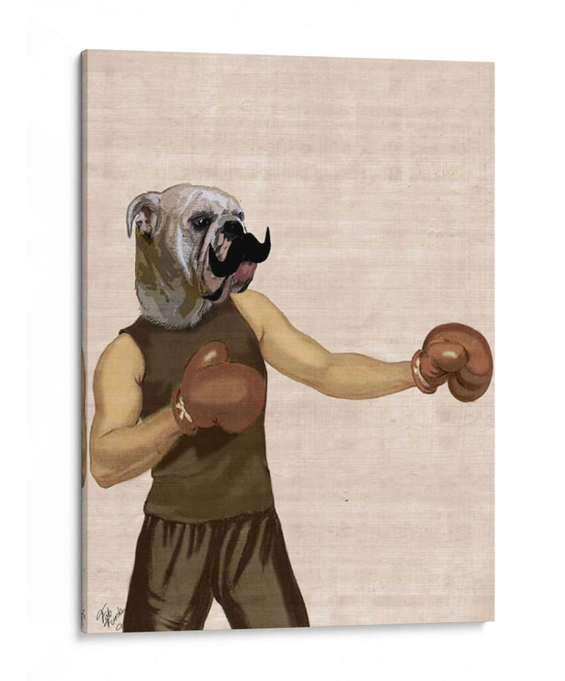 Retrato Bulldog De Boxeo - Fab Funky | Cuadro decorativo de Canvas Lab