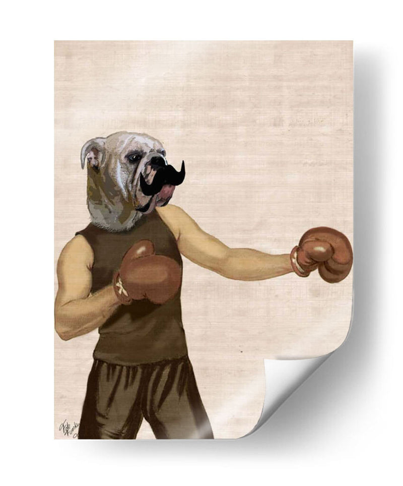 Retrato Bulldog De Boxeo - Fab Funky | Cuadro decorativo de Canvas Lab