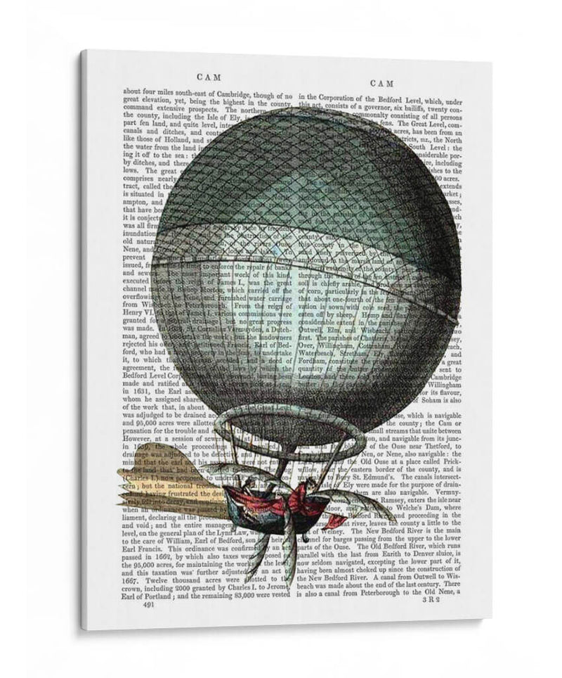 Blanchart Vintage Aire Aire Balloon - Fab Funky | Cuadro decorativo de Canvas Lab