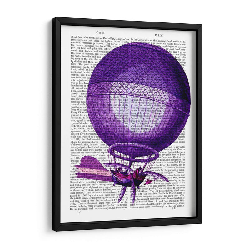 Blanchards Hydrogen (Purple) Globo De Aire Caliente - Fab Funky | Cuadro decorativo de Canvas Lab