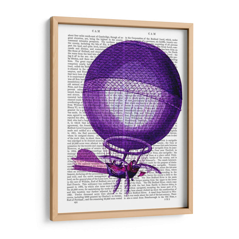 Blanchards Hydrogen (Purple) Globo De Aire Caliente - Fab Funky | Cuadro decorativo de Canvas Lab