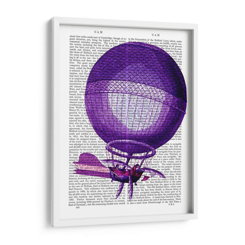 Blanchards Hydrogen (Purple) Globo De Aire Caliente - Fab Funky | Cuadro decorativo de Canvas Lab