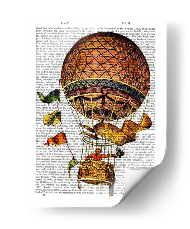 Globo De Aire Caliente Con Banderas - Fab Funky | Cuadro decorativo de Canvas Lab