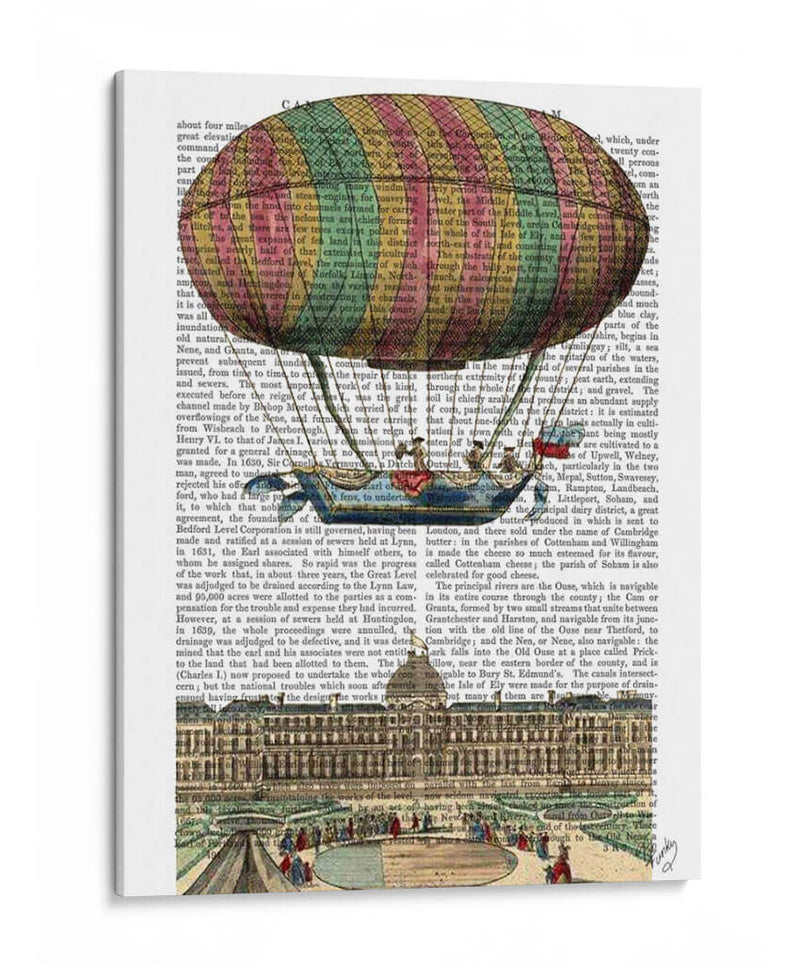 Globo De Aire Caliente De Jardin De Tulleries - Fab Funky | Cuadro decorativo de Canvas Lab