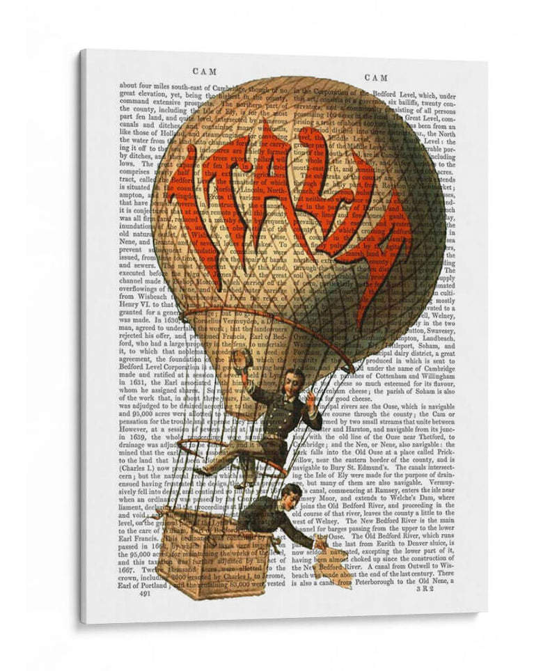 Italia Globo De Aire Caliente - Fab Funky | Cuadro decorativo de Canvas Lab