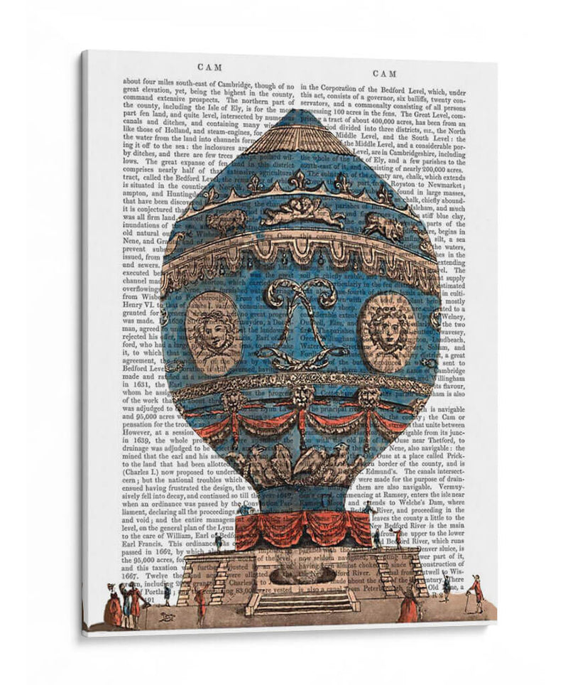 Montgolfier Aeroostatique Globo De Aire Caliente - Fab Funky | Cuadro decorativo de Canvas Lab