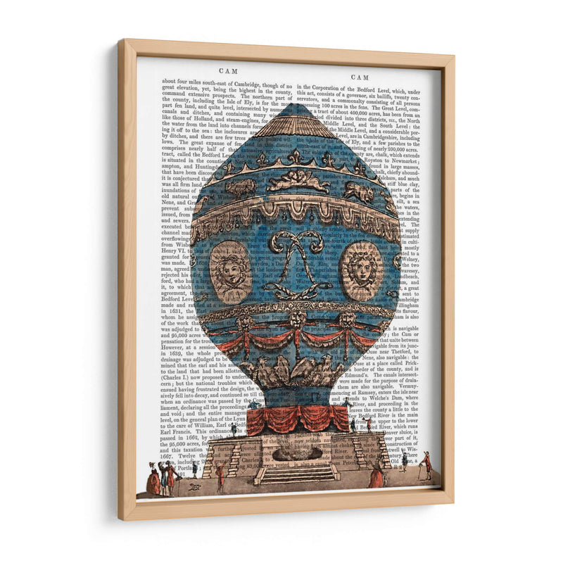 Montgolfier Aeroostatique Globo De Aire Caliente - Fab Funky | Cuadro decorativo de Canvas Lab